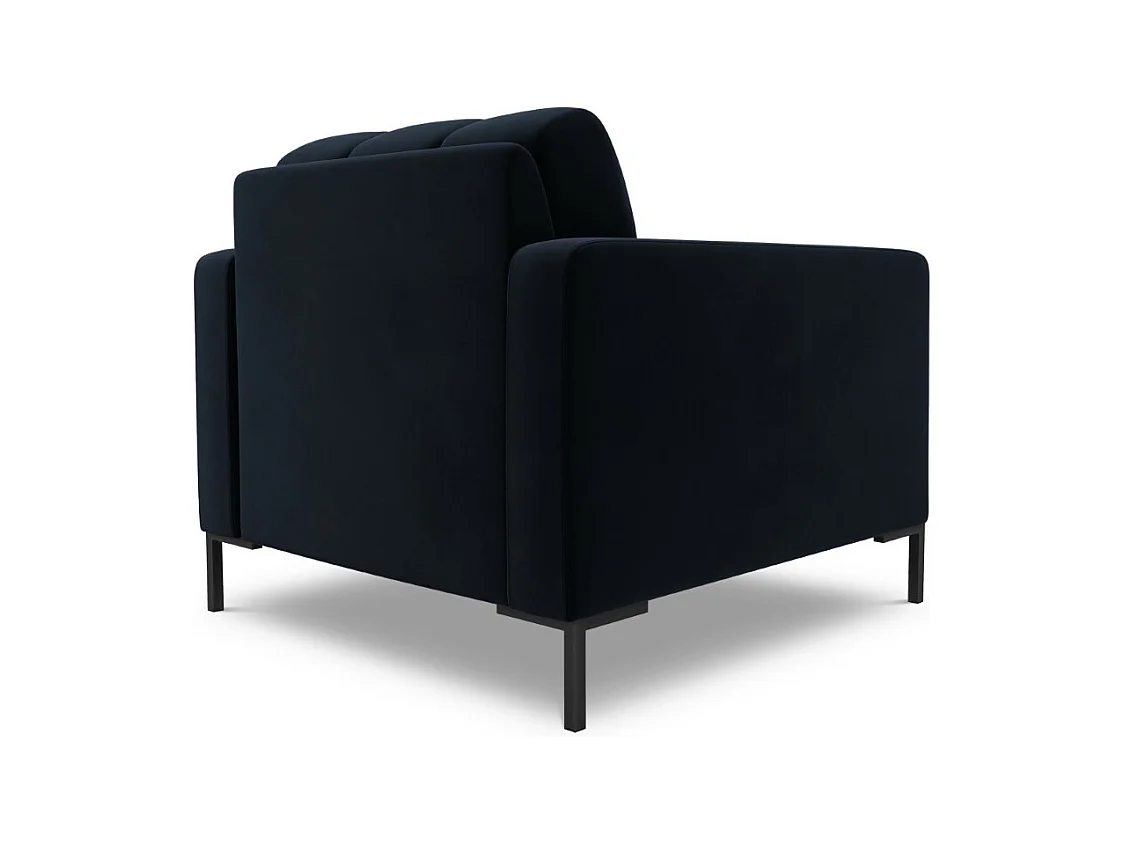 Cosmopolitan Design - Sillón "Bali" de terciopelo azul oscuro - 87x92x75cm