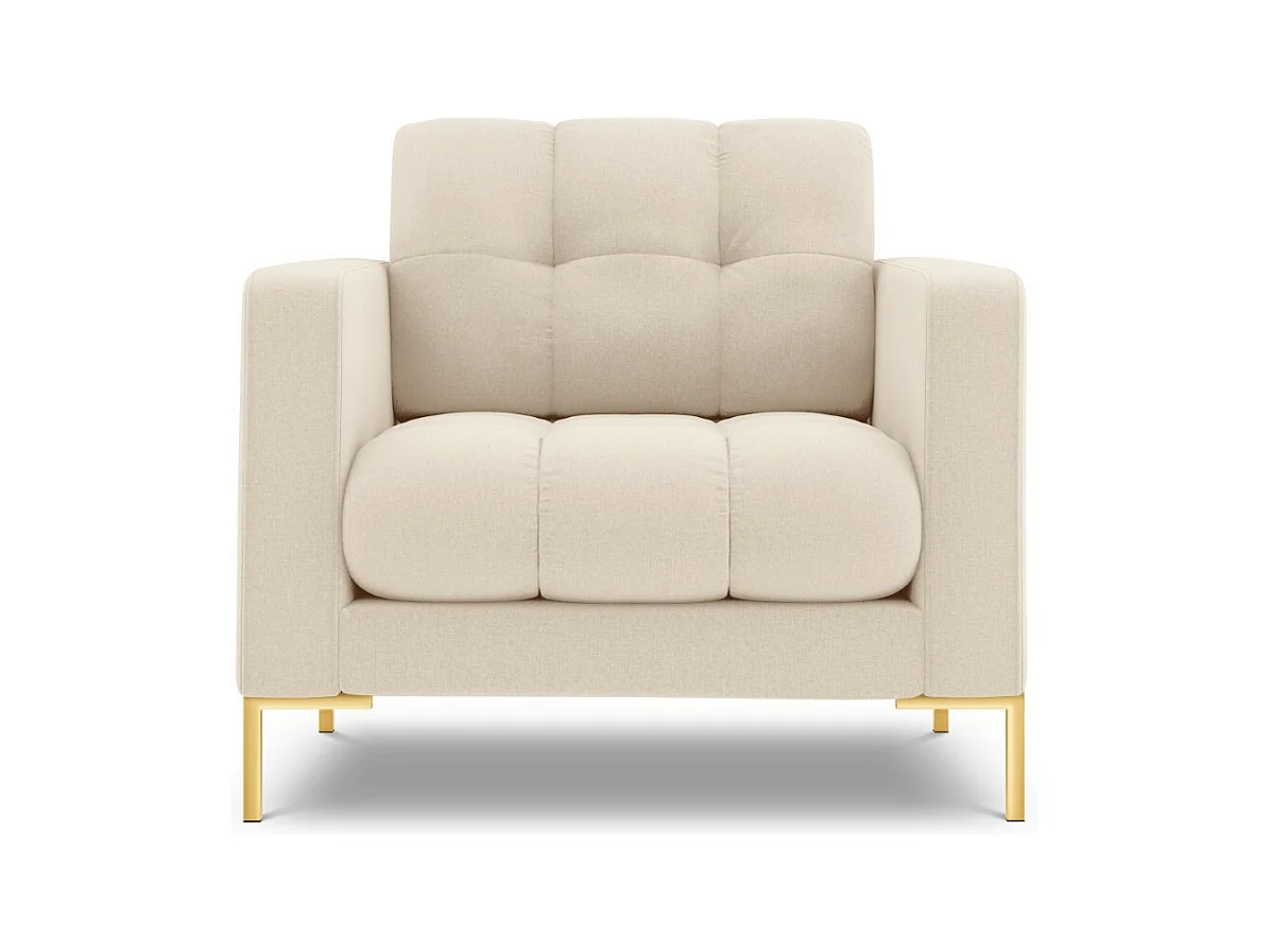 Cosmopolitan Design - Poltrona "Bali" em tecido estrutural bege claro - 87x92x75cm