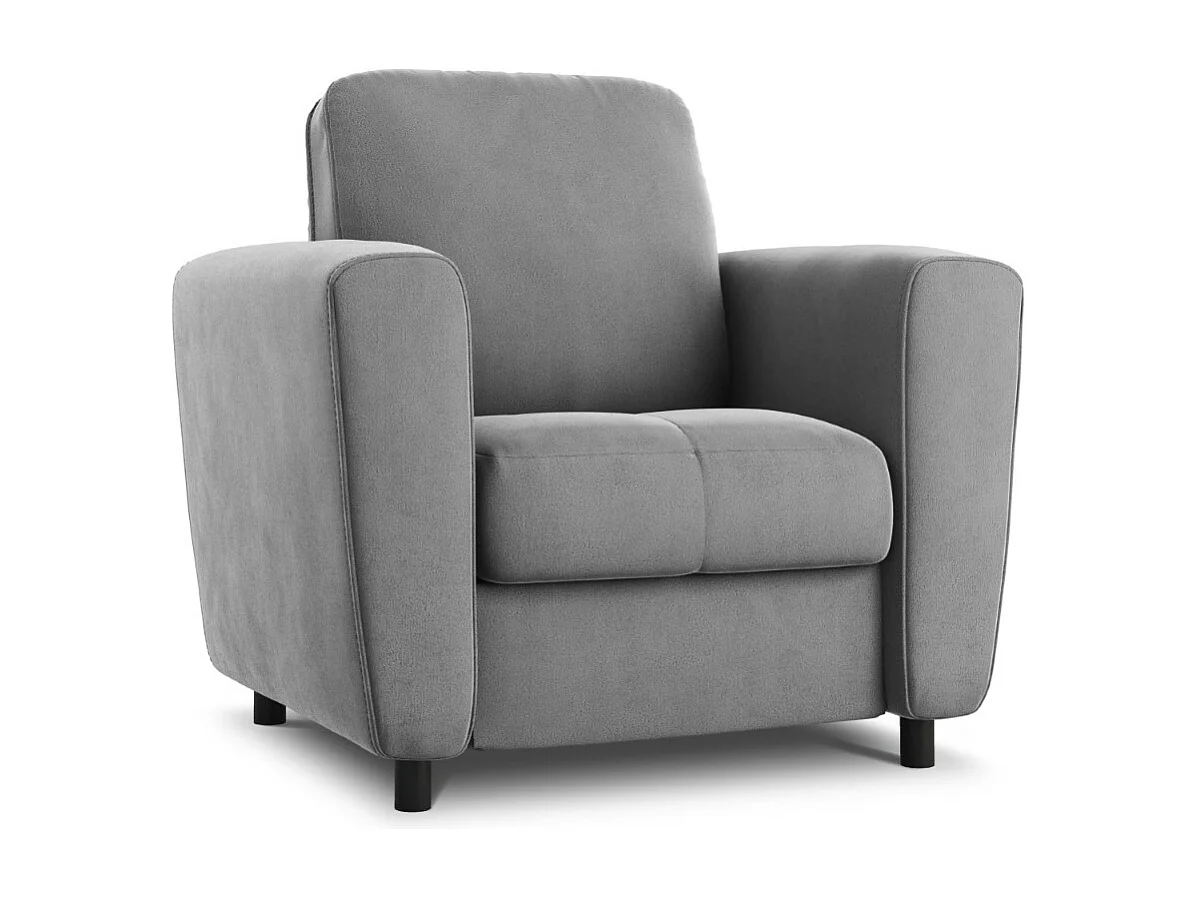 CXL by Christian Lacroix - Poltrona "Audra" in velluto grigio - 87x82x83cm