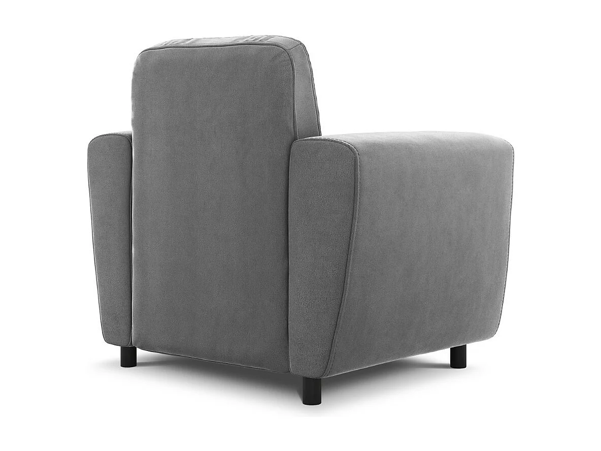 CXL by Christian Lacroix - Poltrona "Audra" in velluto grigio - 87x82x83cm