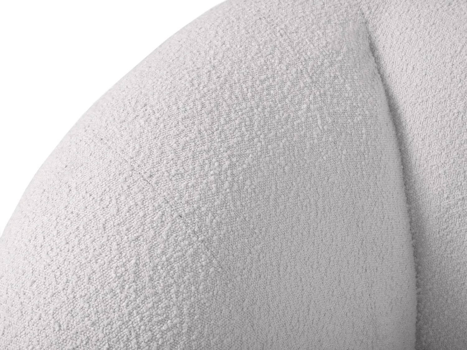 Cosmopolitan Design - Sillón "Essen" de tejido bouclé gris claro - 130x95x86cm