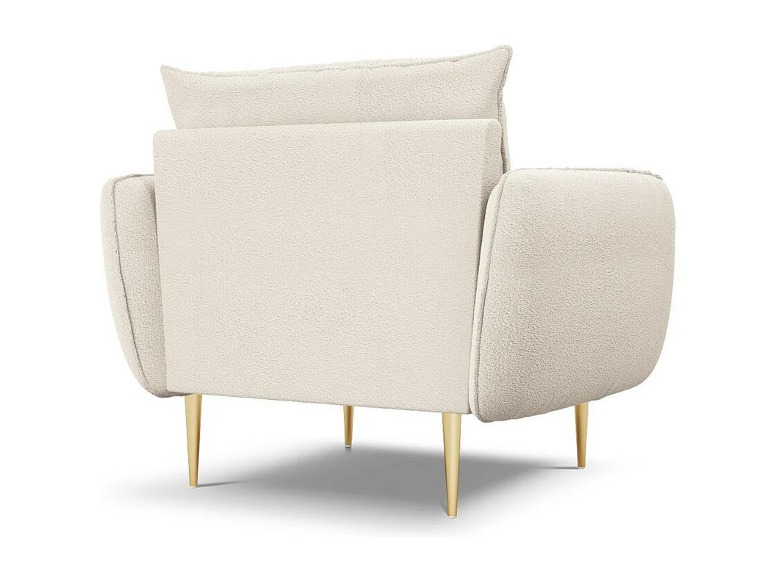 Cosmopolitan Design - Sillón "Vienna" de tejido bouclé beige - 97x94x95cm