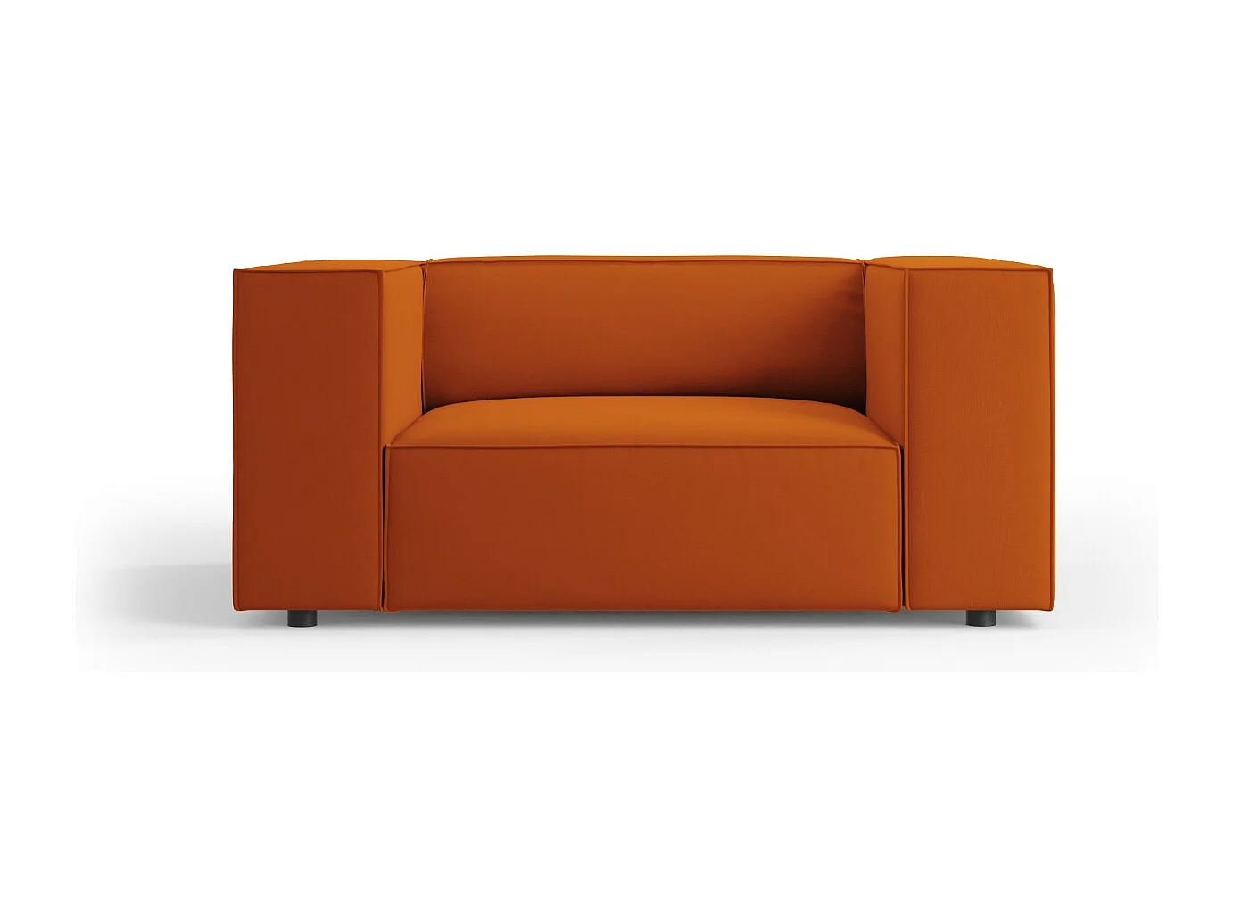 Cosmopolitan Design - Fotel, "Arendal" welur, terakota - 124x102x70cm