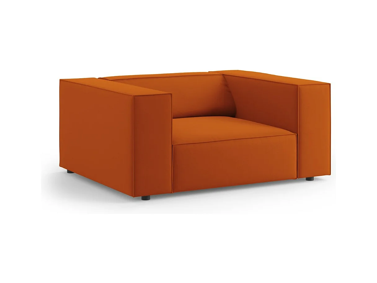 Cosmopolitan Design - Sessel "Arendal" aus Samt terrakotta - 124x102x70cm