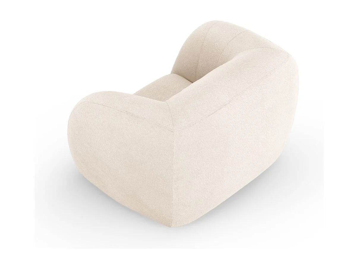 Cosmopolitan Design - Poltrona "Essen" in bouclé beige - 130x95x86cm