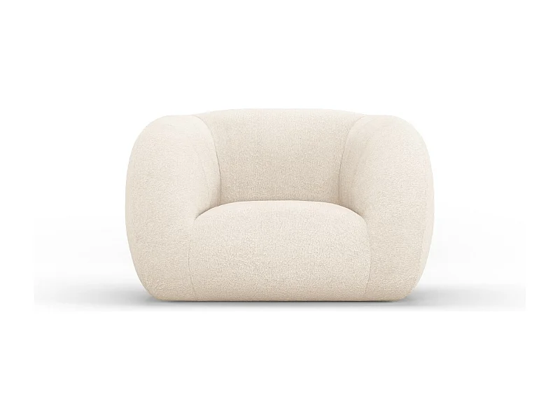 Cosmopolitan Design - Fauteuil "Essen" en bouclé beige - 130x95x86cm