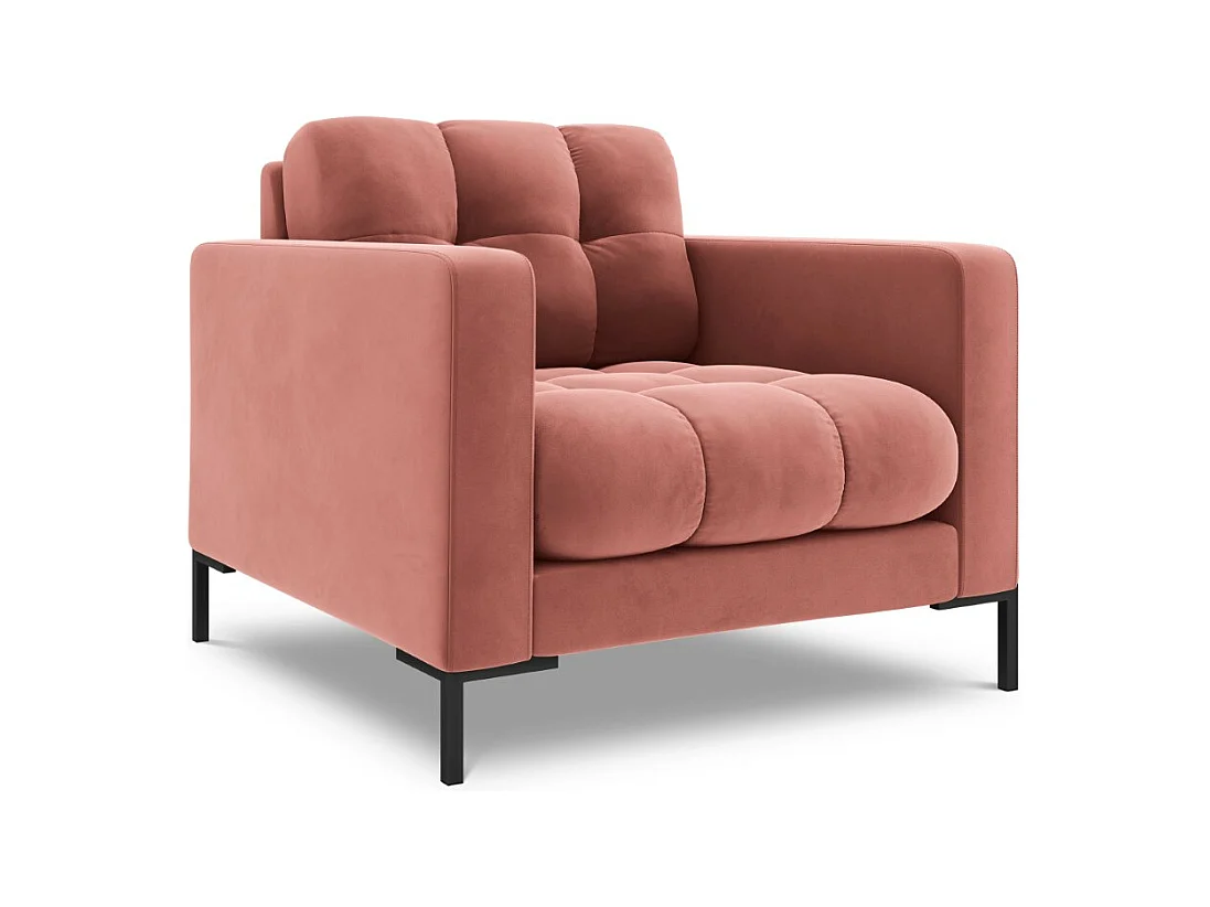 Cosmopolitan Design - Sillón "Bali" de terciopelo rosa - 87x92x75cm