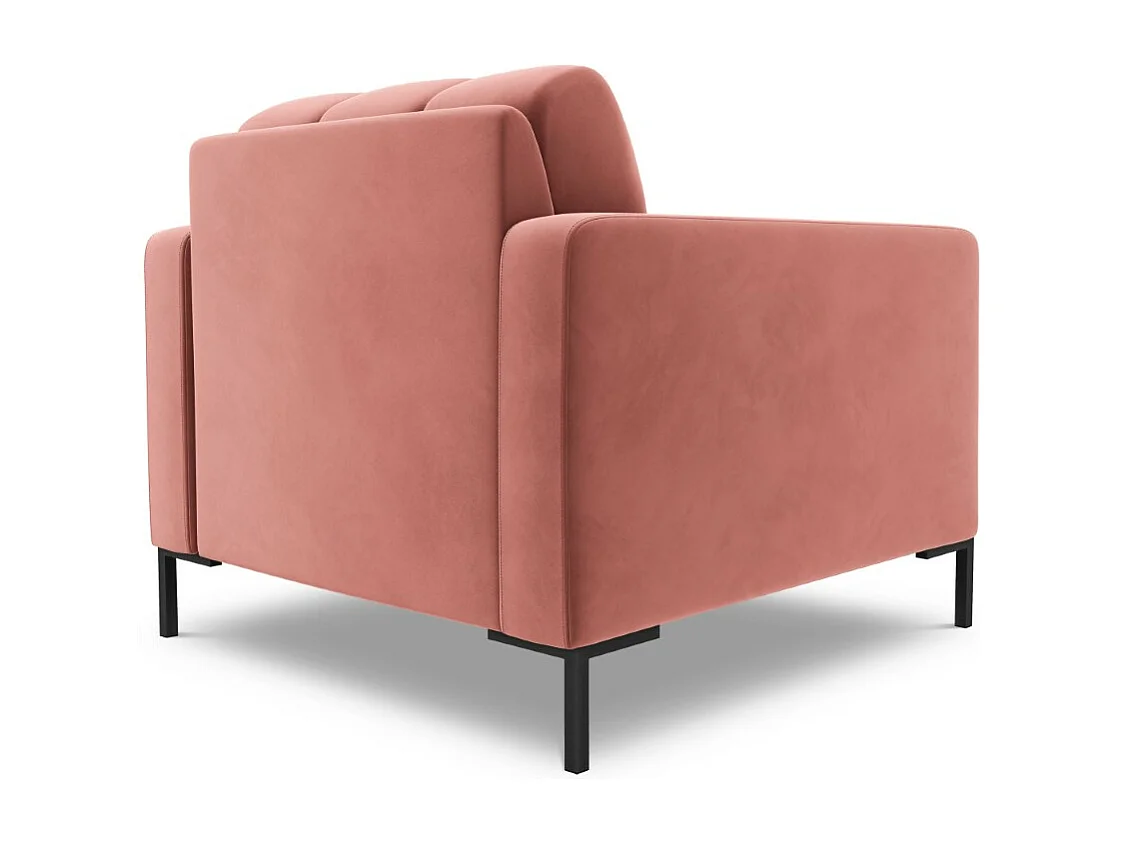 Cosmopolitan Design - Fauteuil "Bali" en velours rose - 87x92x75cm