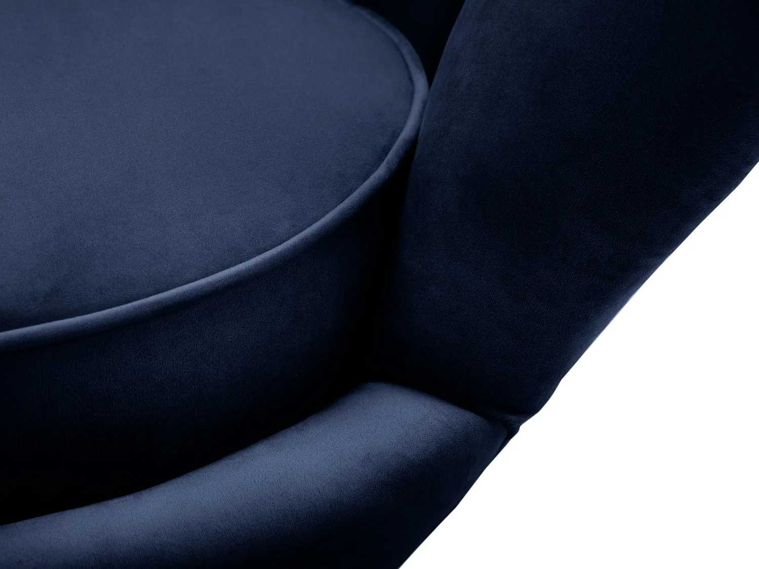 Cosmopolitan Design - Fauteuil "Kingston" Flueel, Koningsblauw - 98x78x76cm