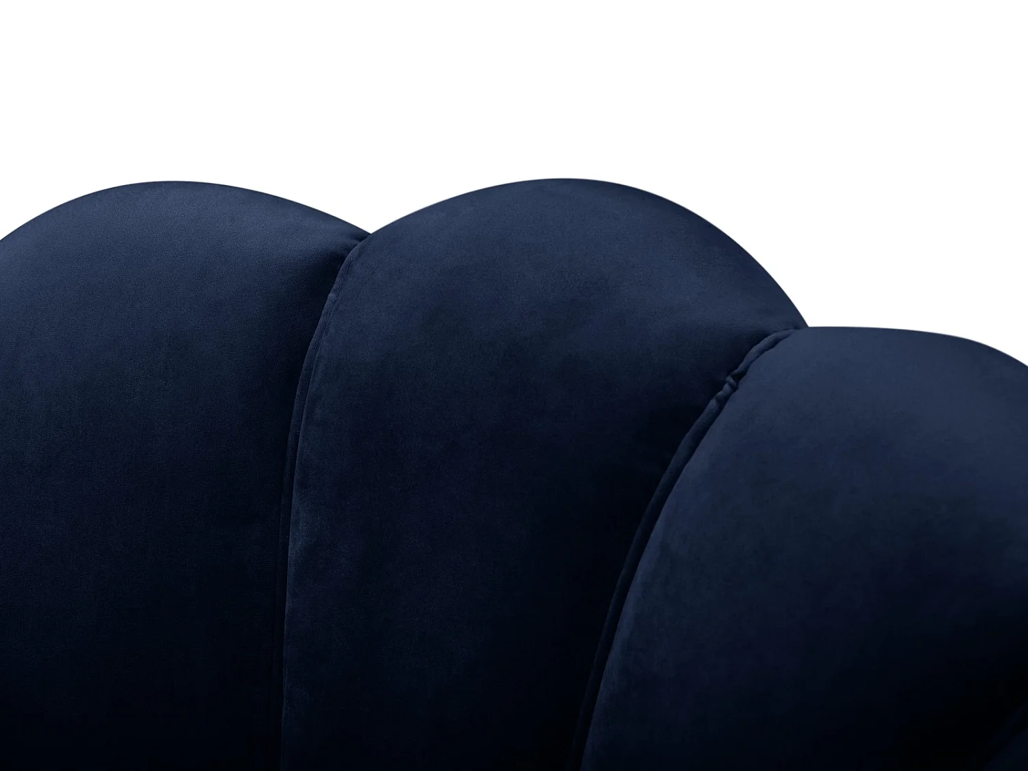 Cosmopolitan Design - Fauteuil "Kingston" Flueel, Koningsblauw - 98x78x76cm