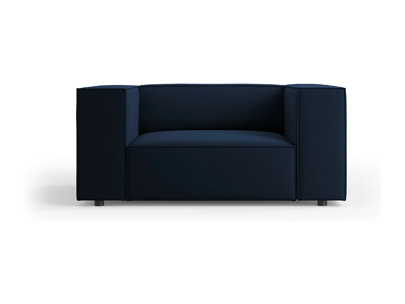 Cosmopolitan Design - Fauteuil "Arendal" Flueel, Koningsblauw - 124x102x70cm