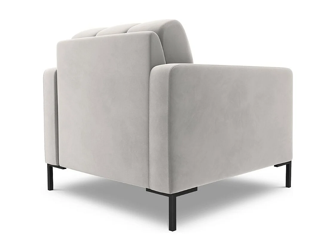 Cosmopolitan Design - Fauteuil "Bali" Flueel, Geld - 87x92x75cm