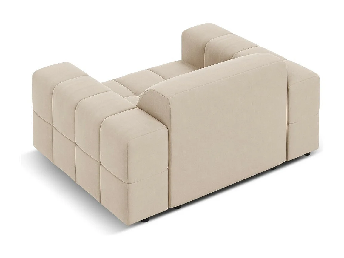 CXL by Christian Lacroix - Fauteuil "Luc" en velours beige clair - 124x102x70cm