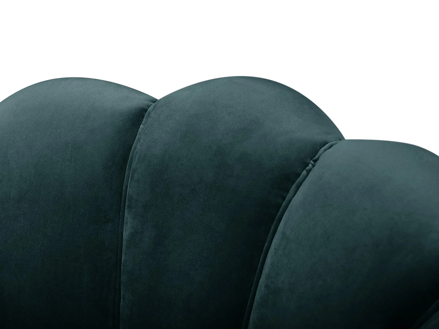 Cosmopolitan Design - Fauteuil "Kingston" en velours pétrole - 98x78x76cm