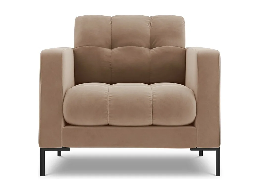 Cosmopolitan Design - Fotel, "Bali" welur, beż - 87x92x75cm