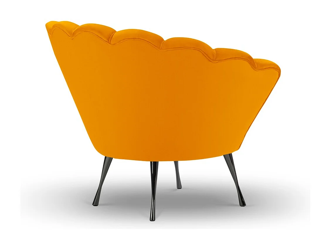 Cosmopolitan Design - Fotel, "Kingston" welur, pomarańczowy - 98x78x76cm