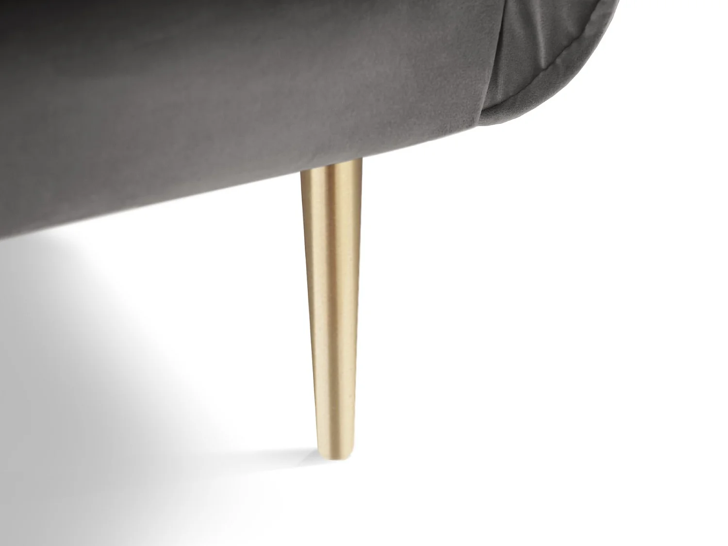 Cosmopolitan Design - Fauteuil "Vienna" en velours gris clair - 97x94x95cm