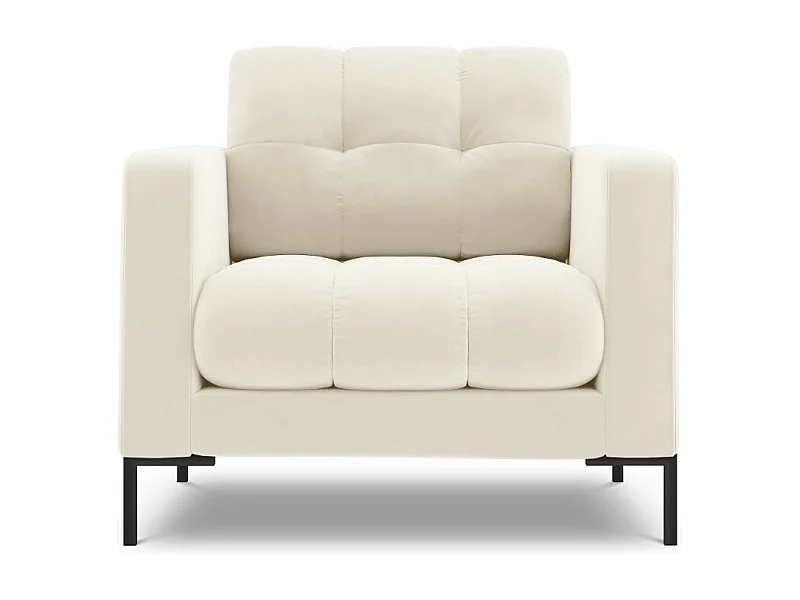 Cosmopolitan Design - Fotel, "Bali" welur, beż jasny - 87x92x75cm