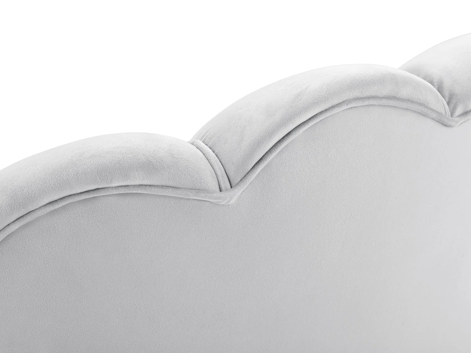 Cosmopolitan Design - Fauteuil "Kingston" en velours gris clair - 98x78x76cm