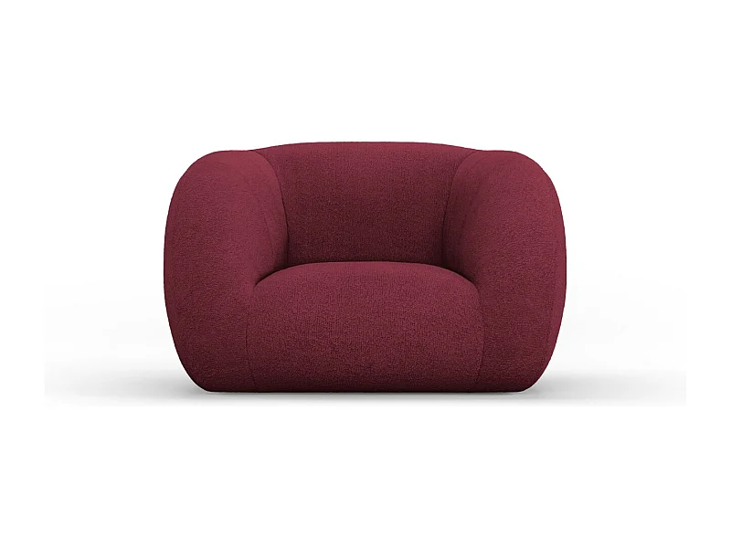 Cosmopolitan Design - Fotel, "Essen" boucle, bordo - 130x95x86cm