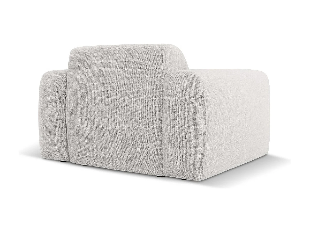 Cosmopolitan Design - Fauteuil "Nolio" 2 places en chenille gris clair - 105x95x72cm