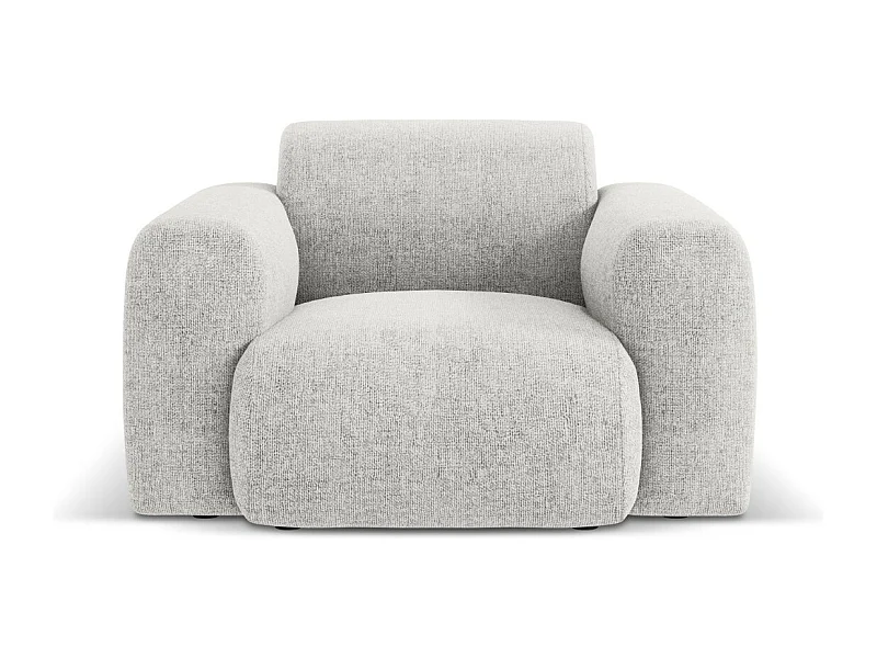 Cosmopolitan Design - Fauteuil "Nolio" 2 places en chenille gris clair - 105x95x72cm