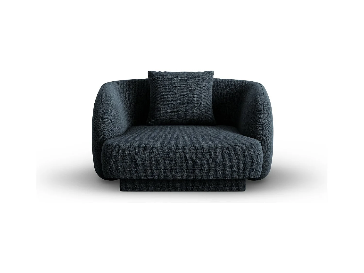 Cosmopolitan Design - Fauteuil "Tulum" Chenille, Koningsblauw - 103x90x70cm