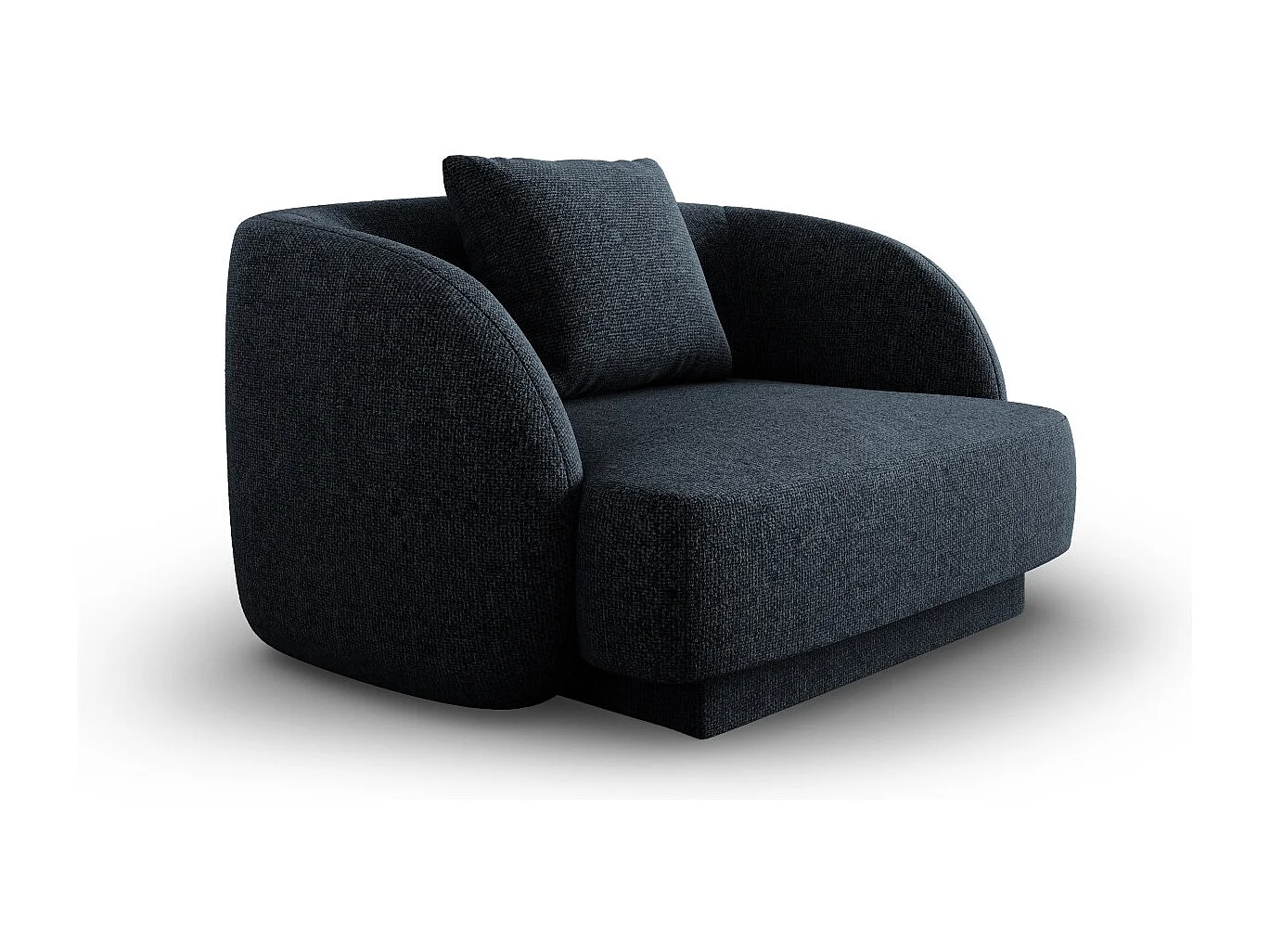 Cosmopolitan Design - Fauteuil "Tulum" en chenille bleu roi - 103x90x70cm
