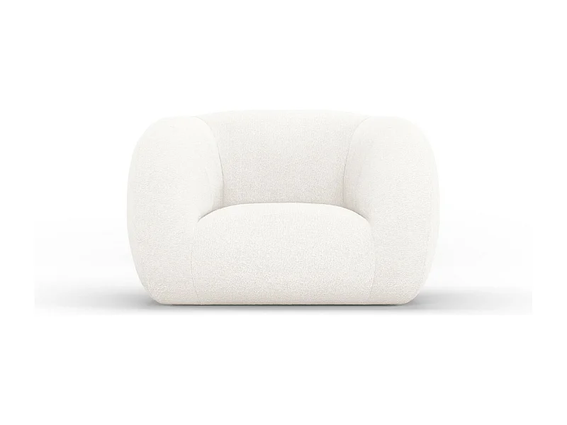 Cosmopolitan Design - Sessel "Essen" aus Boucle weiß - 130x95x86cm