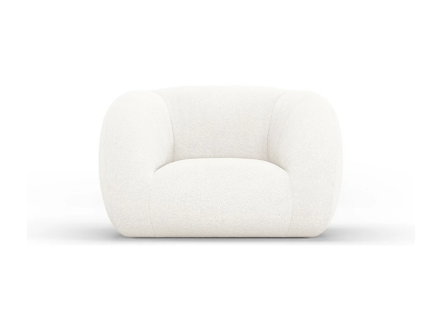 Cosmopolitan Design - Sessel "Essen" aus Boucle weiß - 130x95x86cm