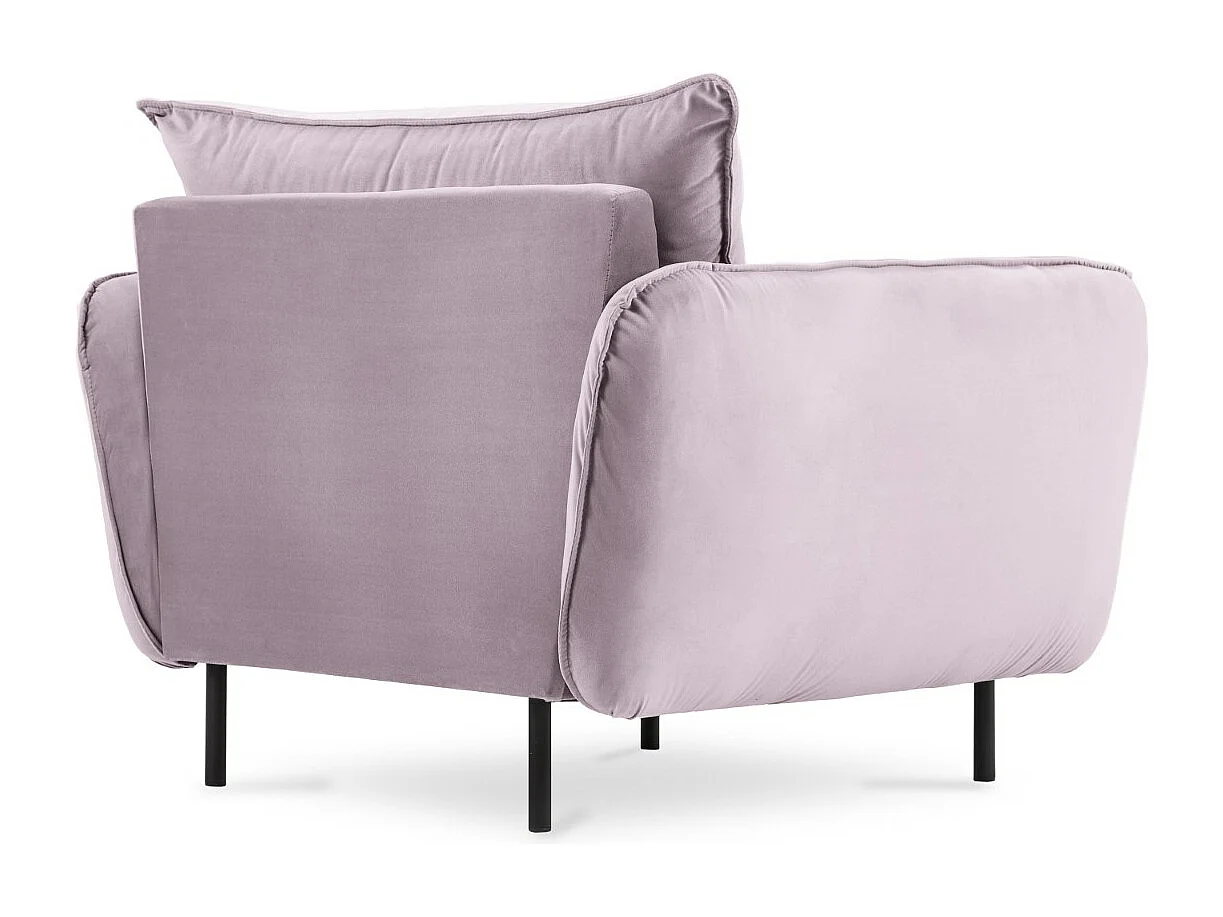 Cosmopolitan Design - Fauteuil "Vienna" Flueel, Lavendel - 97x94x95cm