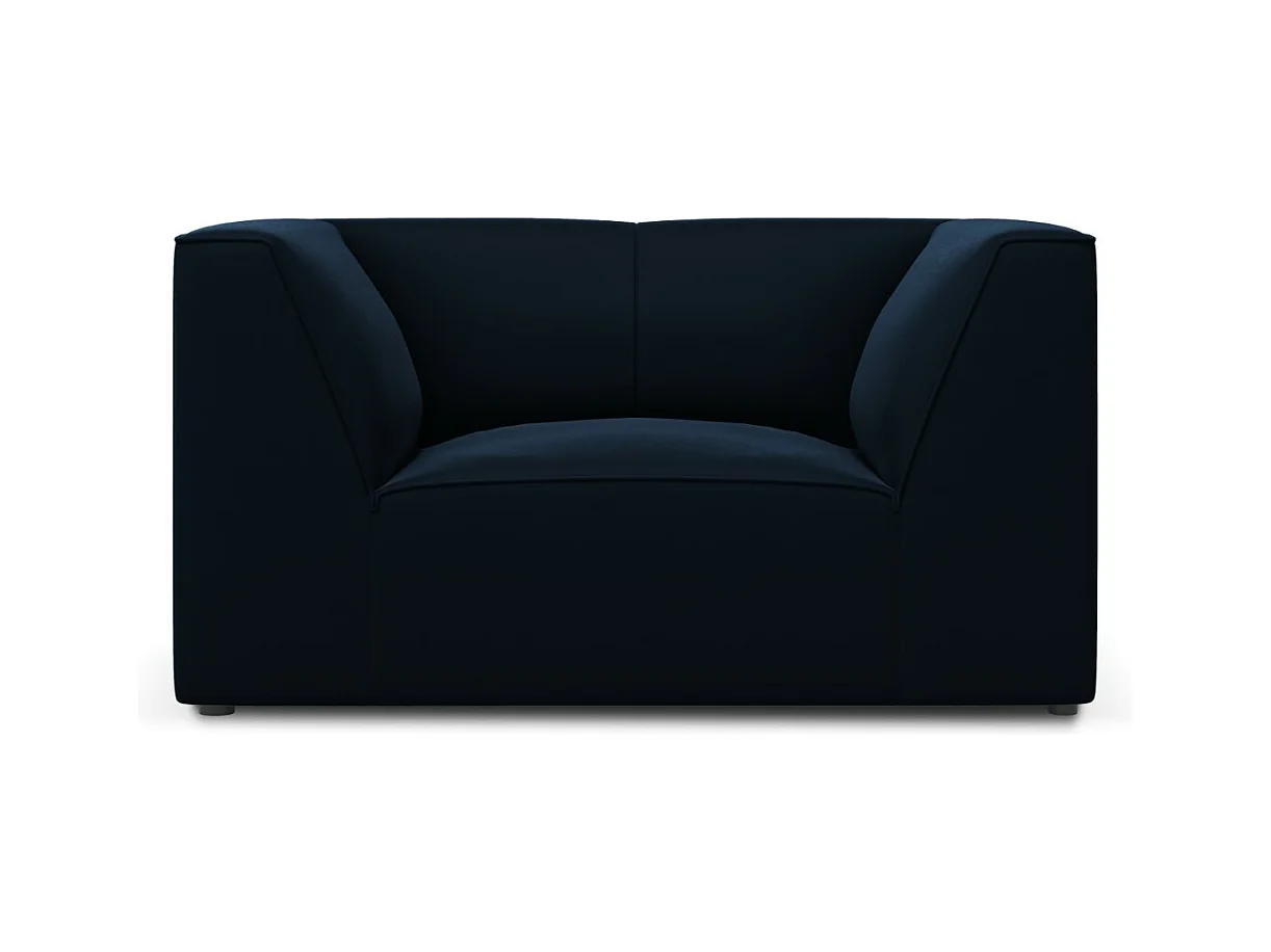 CXL by Christian Lacroix - Fauteuil "Charles" Flueel, Donkerblauw - 120x92x69cm