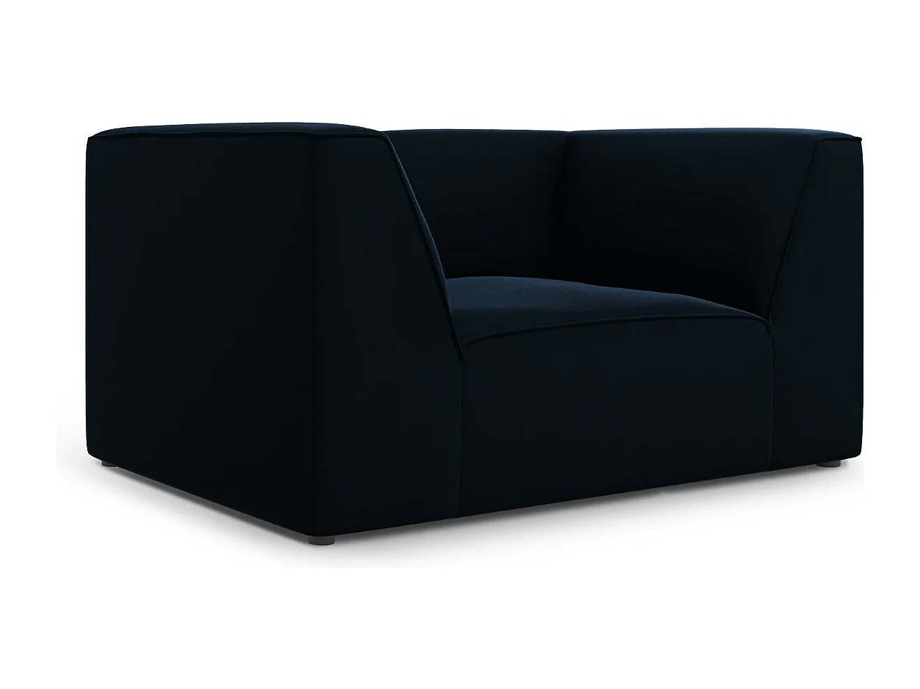 CXL by Christian Lacroix - Fauteuil "Charles" Flueel, Donkerblauw - 120x92x69cm