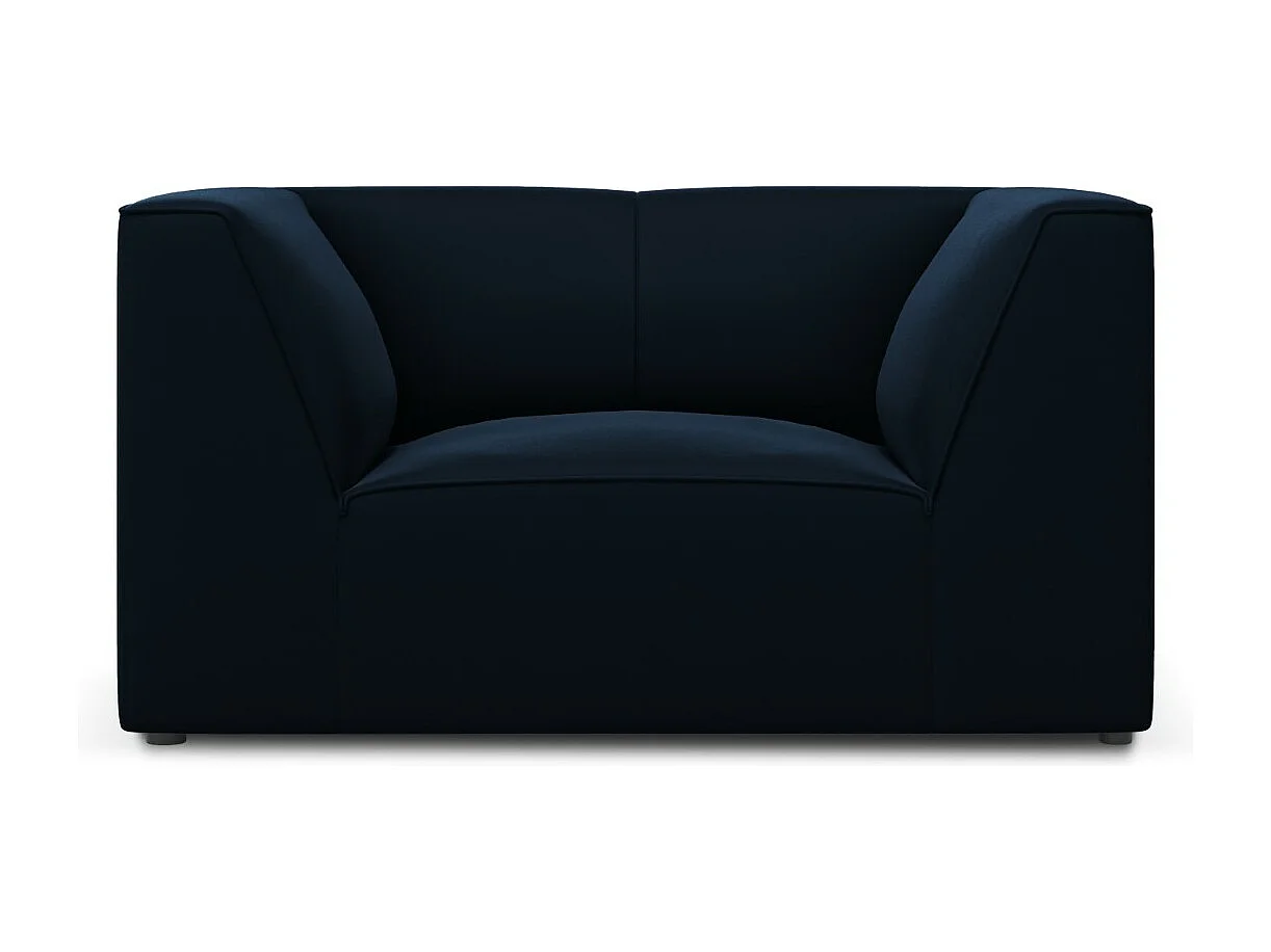 CXL by Christian Lacroix - Fauteuil "Charles" en velours bleu foncé - 120x92x69cm