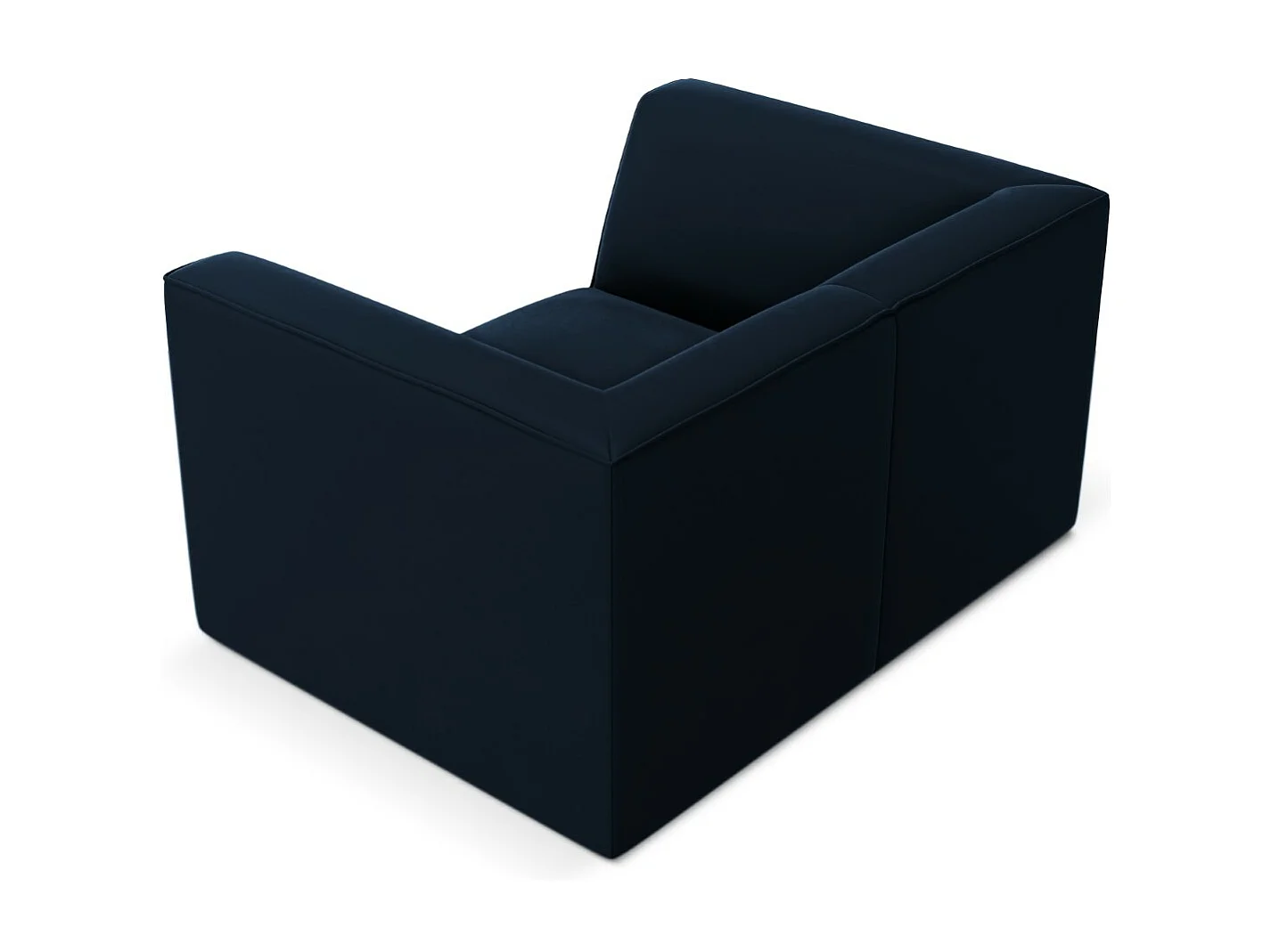 CXL by Christian Lacroix - Fauteuil "Charles" en velours bleu foncé - 120x92x69cm