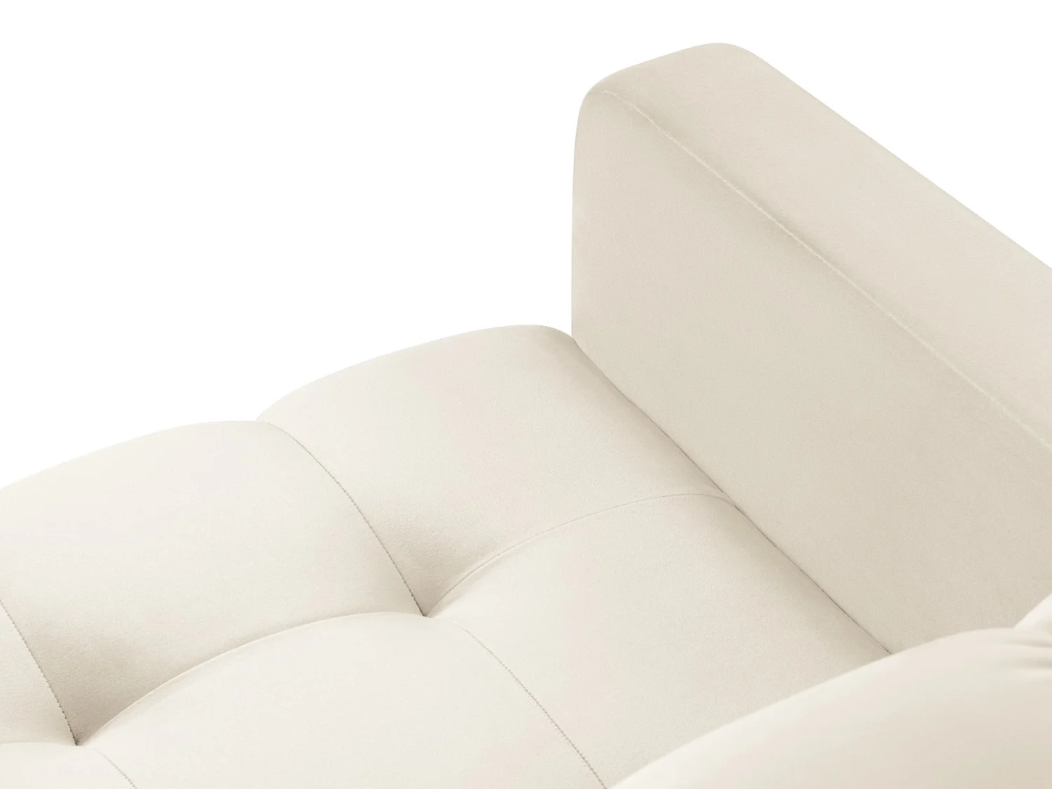Cosmopolitan Design - Fauteuil "Bali" en velours beige clair - 87x92x75cm