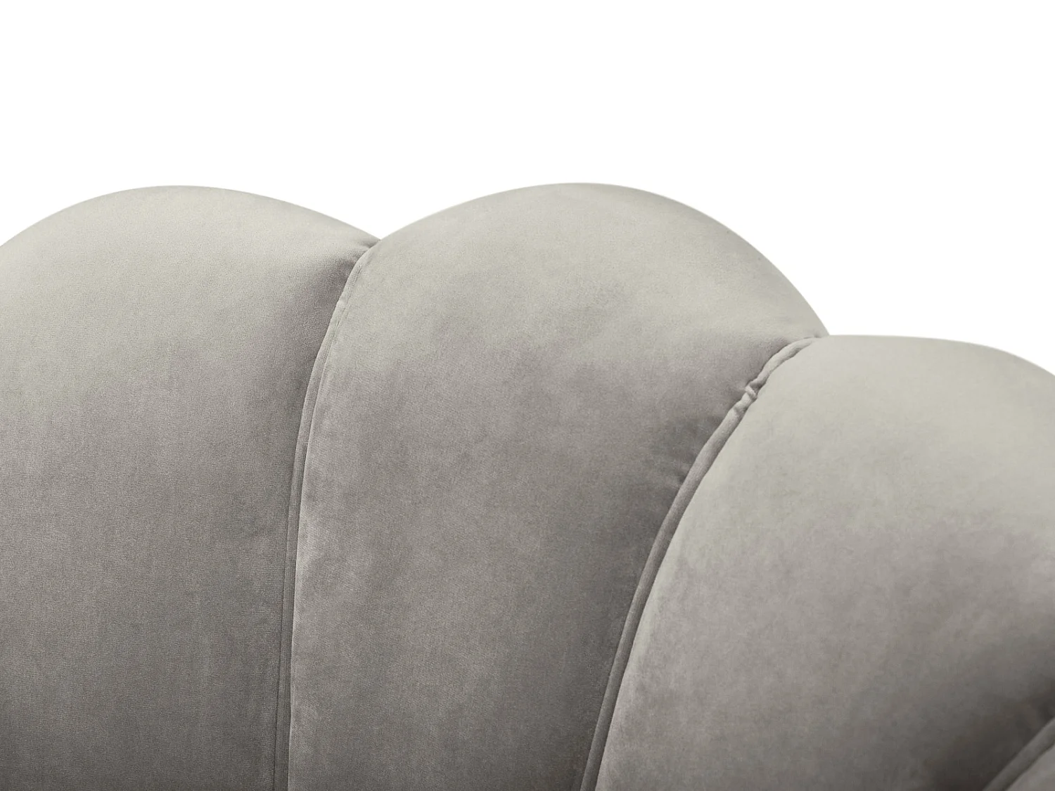 Cosmopolitan Design - Fauteuil "Kingston" Flueel, Lichtbeige - 98x78x76cm