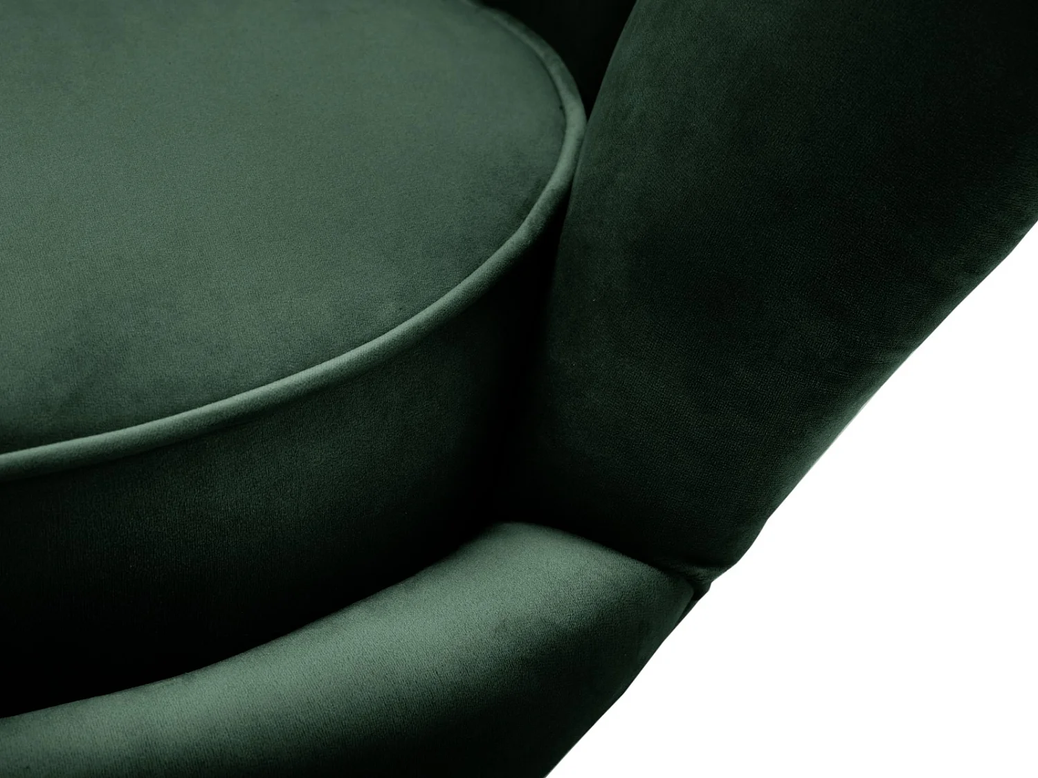 Cosmopolitan Design - Fauteuil "Kingston" en velours vert bouteille - 98x78x76cm