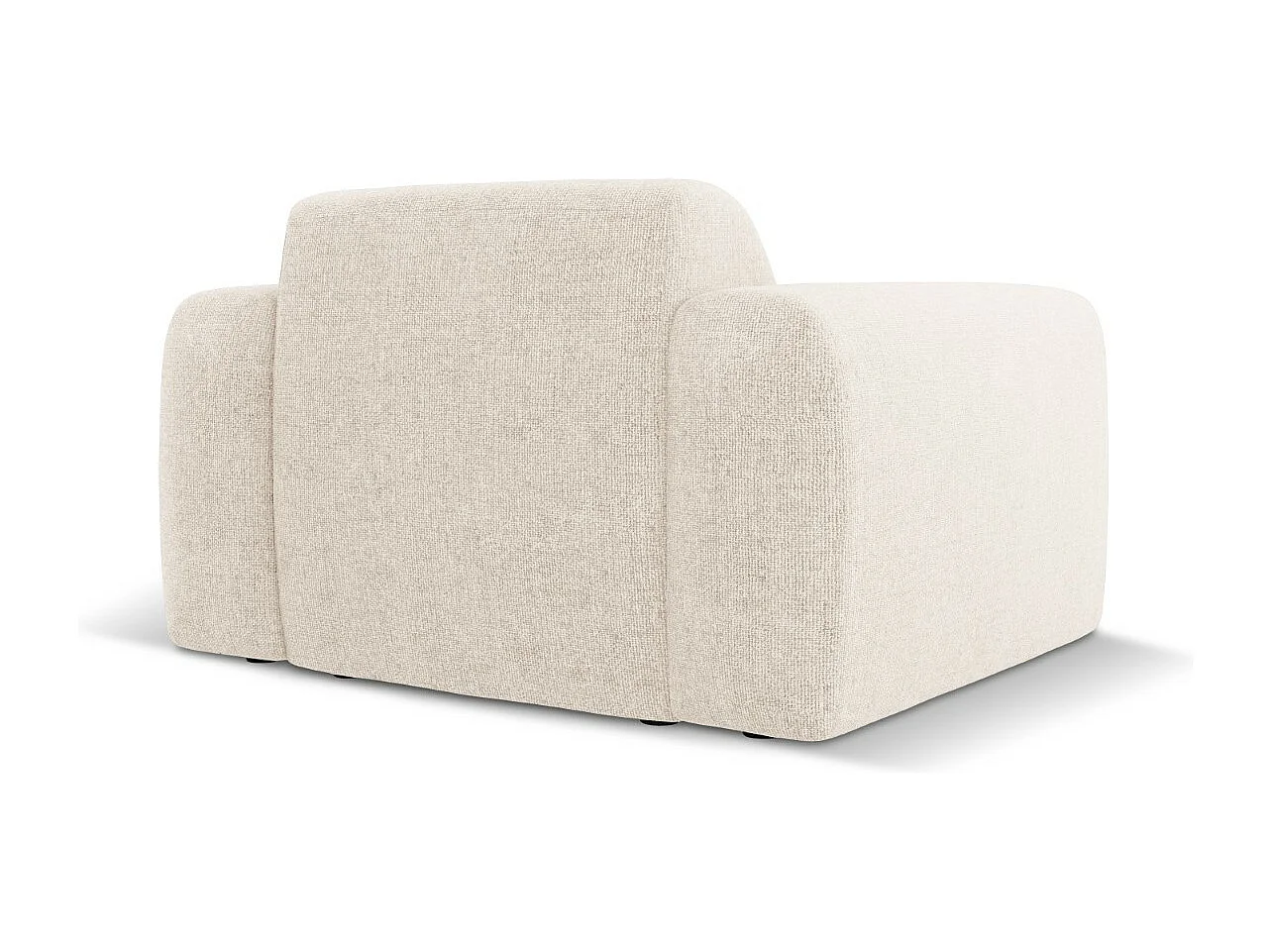 Cosmopolitan Design - Fauteuil "Nolio" 2 zitplaatsen, Chenille, Lichtbeige - 105x95x72cm