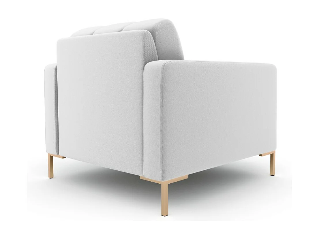 Cosmopolitan Design - Fotel, "Bali" tkanina strukturalna, szary jasny - 87x92x75cm