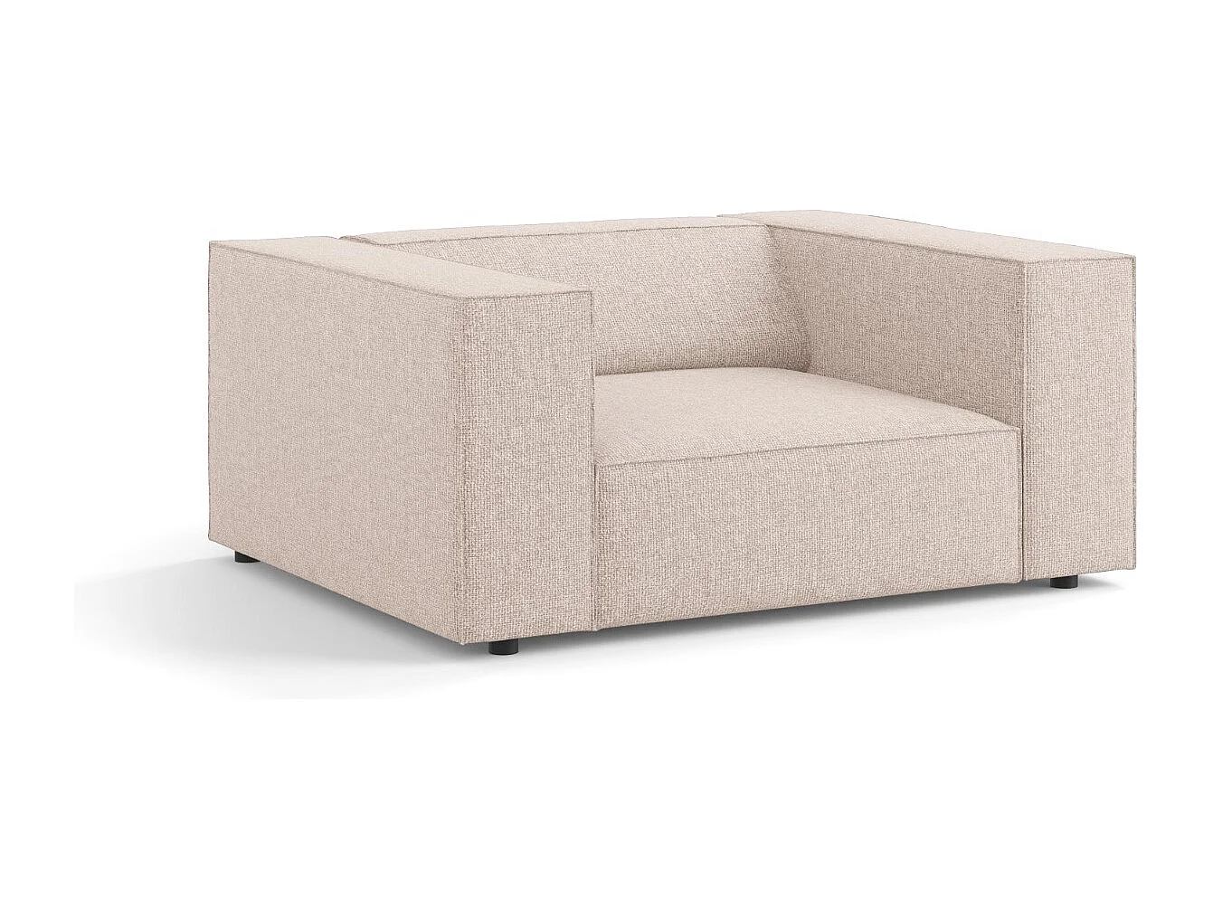 Cosmopolitan Design - Fauteuil "Arendal" Chenille, Beige - 124x102x70cm