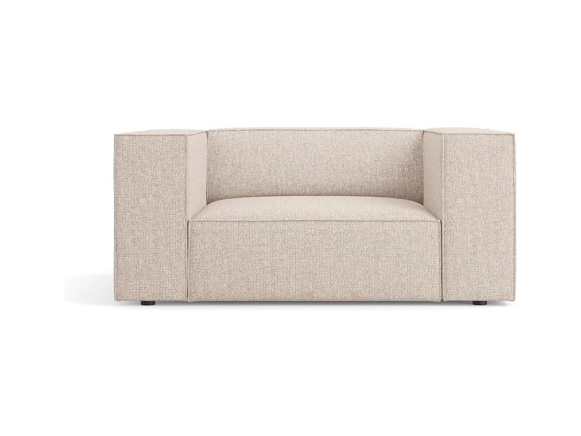 Cosmopolitan Design - Fauteuil "Arendal" Chenille, Beige - 124x102x70cm