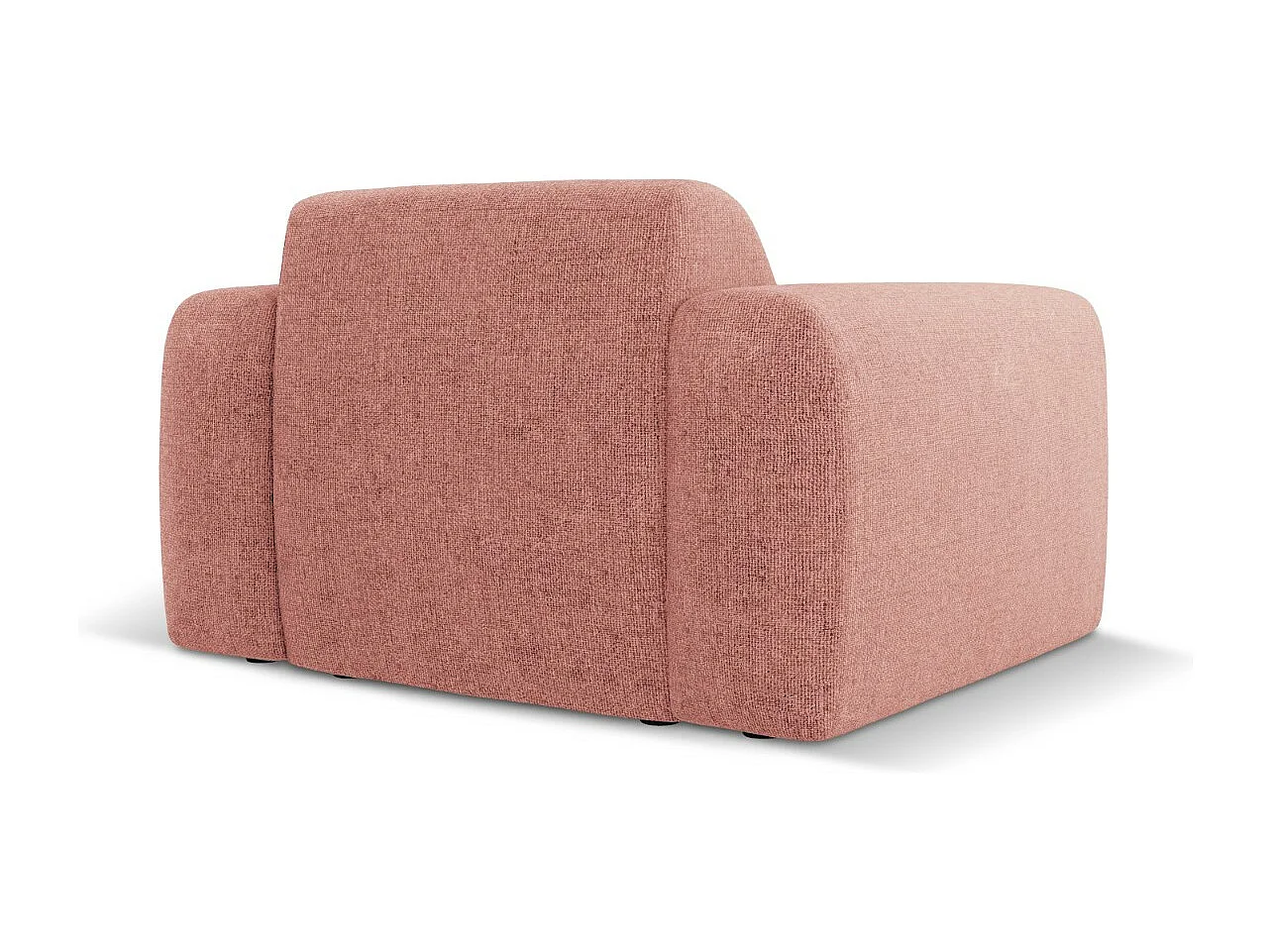 Cosmopolitan Design - 2-Sitzer Sessel "Nolio" aus Chenille-Stoff rosa - 105x95x72cm