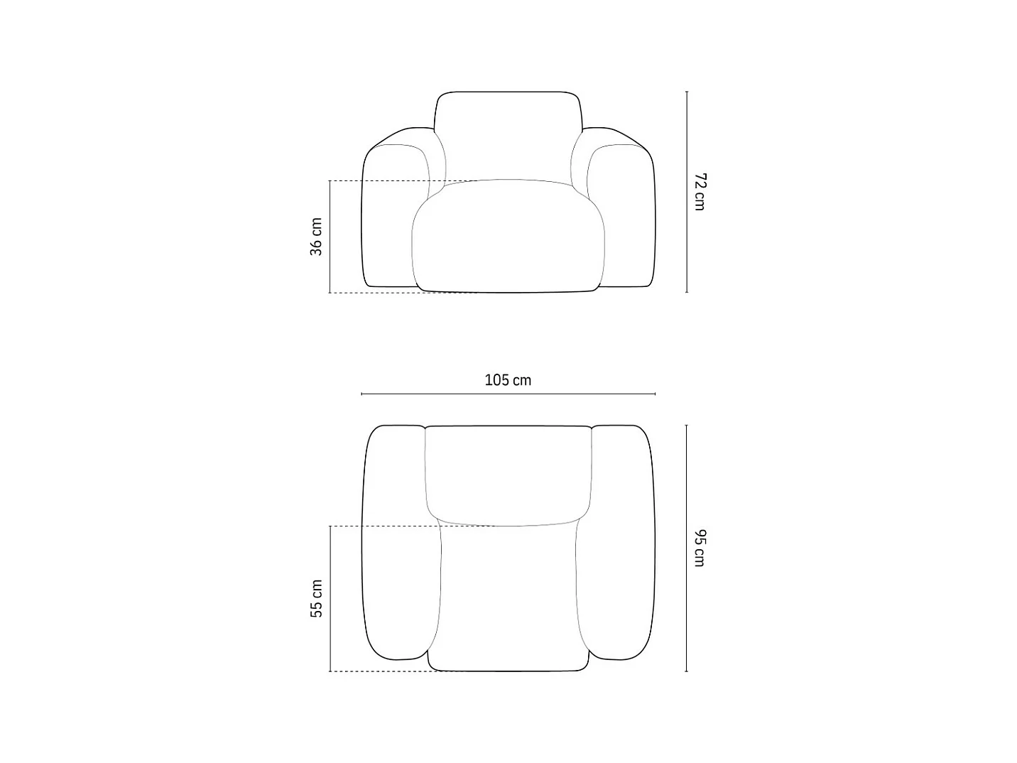 Cosmopolitan Design - Fotel, "Nolio" 2 miejsca szenil, róż - 105x95x72cm