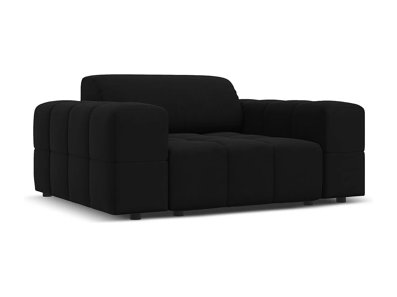 CXL by Christian Lacroix - Fauteuil "Luc" Flueel, Zwart - 124x102x70cm