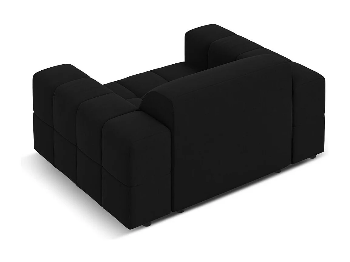 CXL by Christian Lacroix - Fauteuil "Luc" Flueel, Zwart - 124x102x70cm