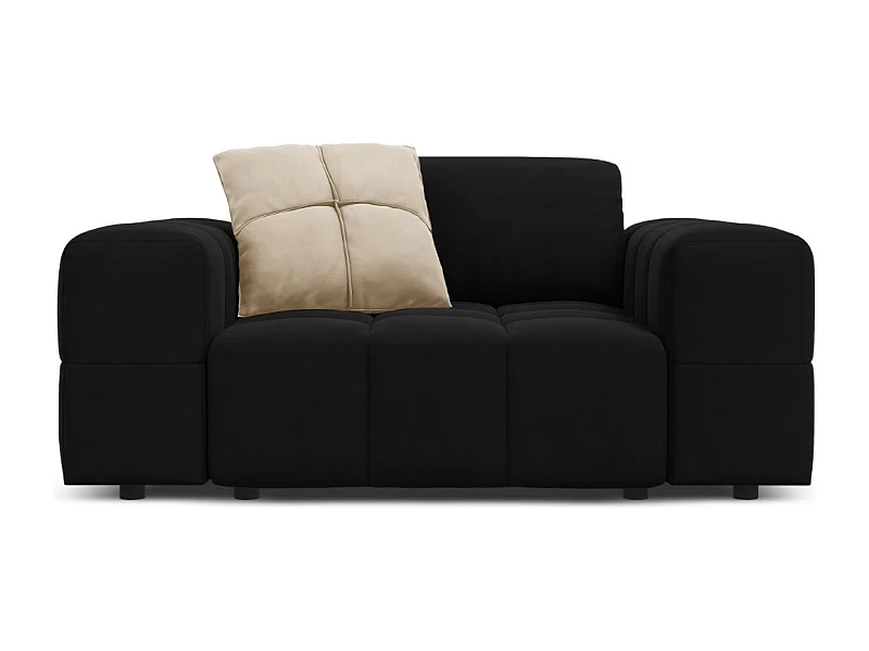 CXL by Christian Lacroix - Fauteuil "Luc" en velours noir - 124x102x70cm