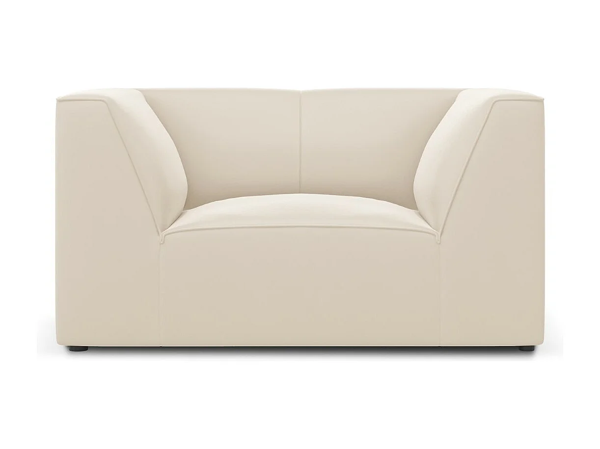 CXL by Christian Lacroix - Fauteuil "Charles" en velours beige - 120x92x69cm