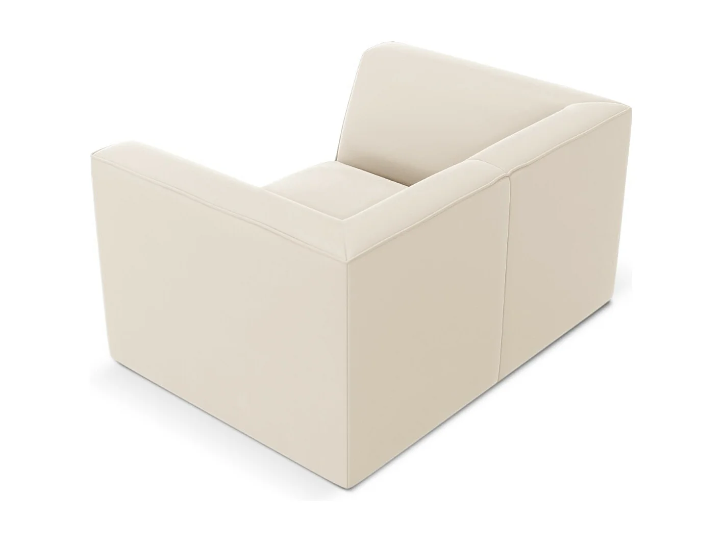 CXL by Christian Lacroix - Fauteuil "Charles" en velours beige - 120x92x69cm