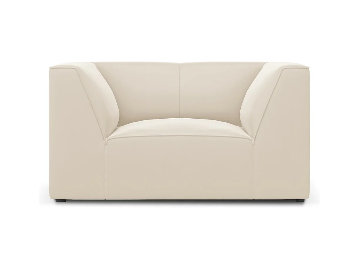 CXL by Christian Lacroix - Fauteuil "Charles" Flueel, Beige - 120x92x69cm